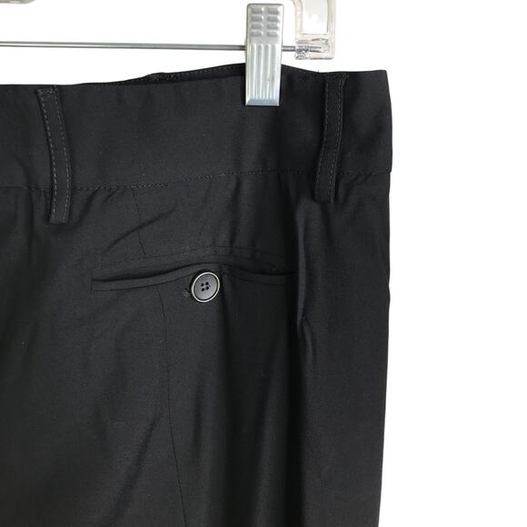 Piazza Sempione Trouser Womens Size 12/48it Black Slit Hem Pleated Pants Classic - Picture 5 of 10